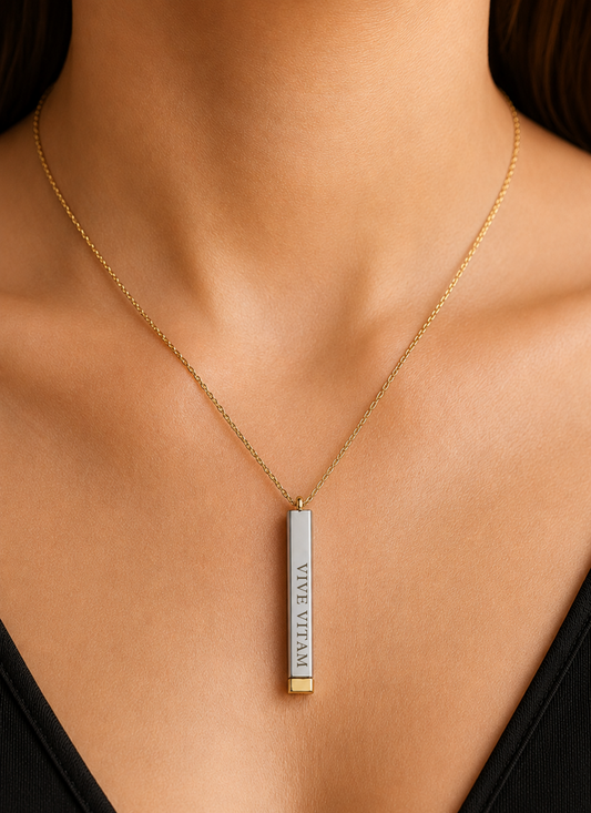 VIVE VITAM Hidden Message Necklace – Aligned Lifepath 2 Pendant
