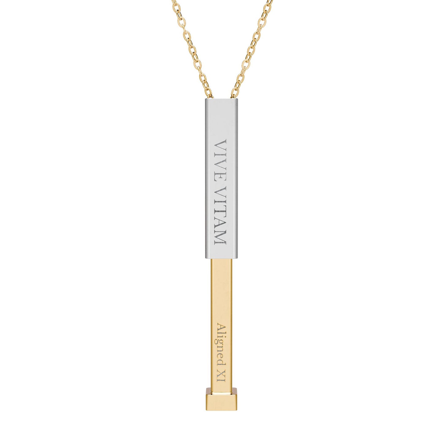 VIVE VITAM Hidden Message Necklace – Aligned Lifepath 11 Pendant